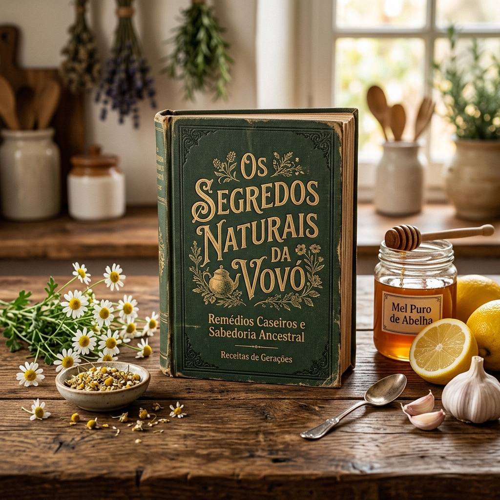 Guia de Receitas Naturais da Vovó Mockup